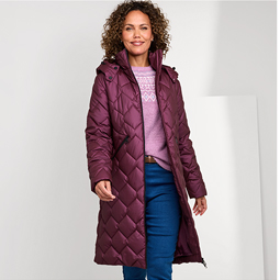 Long Quilted Water Resistant Coat - LA514